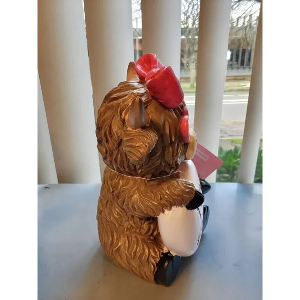 Viral Bella Lux Valentines Day Highland Cow Red Bow Heart Glasses I Love Moo NWT